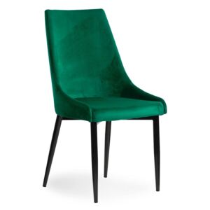 Krzesło LUIS VELVET zielony/ noga czarna