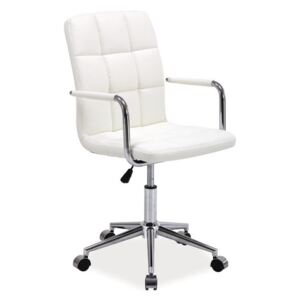 Fotel Q-022 biały/ekoskóra