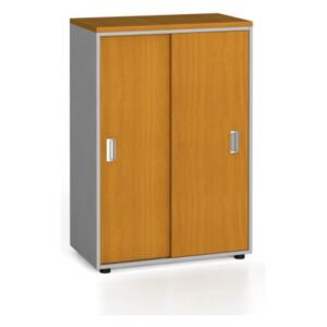 Szafa biurowa przesuwne drzwi, 1087 x 800 x 420 mm, czereśnia