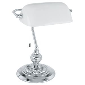 Eglo lampa biurkowa BANKER biały/srebrny 90968