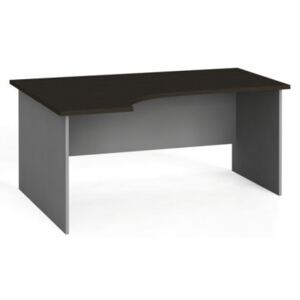 Stół biurowy ergonomiczny 160x120 cm, wenge, lewy