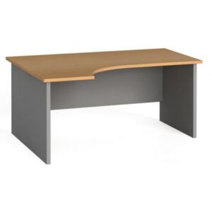 Stół biurowy ergonomiczny 160x120 cm, buk, lewy