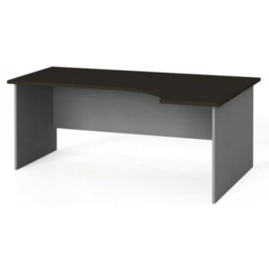 Stół biurowy ergonomiczny 180x120 cm, wenge, prawy