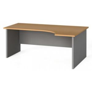 Stół biurowy ergonomiczny 180x120 cm, buk, prawy