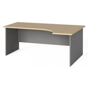 Stół biurowy ergonomiczny 180x120 cm, brzoza, prawy