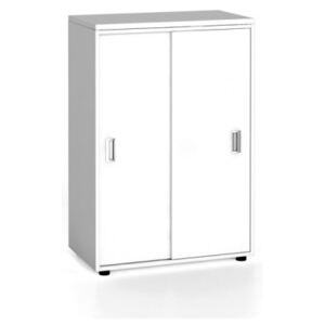 Szafa biurowa przesuwne drzwi, 1087 x 800 x 420 mm, biały