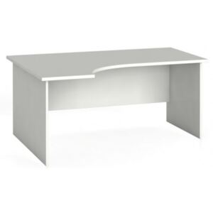Stół biurowy ergonomiczny 160 x 120 cm, biały, lewy