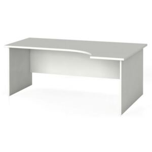 Stół biurowy ergonomiczny 180 x 120 cm, biały, prawy