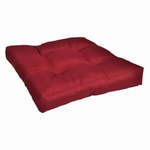 Wyściełana poduszka na siedzenie 50 x 10 cm czerwone wino
