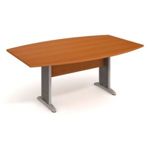 Stół konferencyjny Select - zaokrąglony, 2000x1100x755 mm, buk