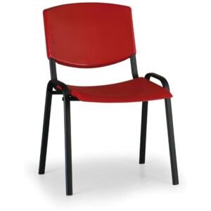 Krzesło konferencyjne Smile, czerwony - kolor konstrucji czarny