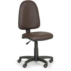 Krzesło robocze Torino bez podłokietników, brązowy