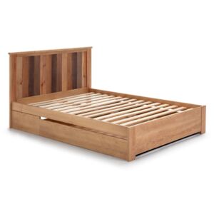 Łóżko z szufladą i nogami z drewna sosnowego Marckeric Maude