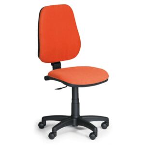 Krzesło biurowe COMFORT PK, bez podłokietników - pomaranczowe