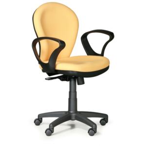 Krzesło biurowe Lea, żółty