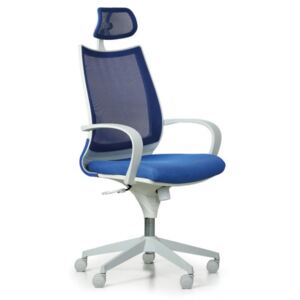 Krzesło biurowe Futura, niebiesko/białe