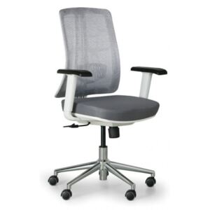 Krzesło biurowe Human, biały/szary