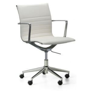 Fotel biurowy skórzany EXCLUSIVE S, biały