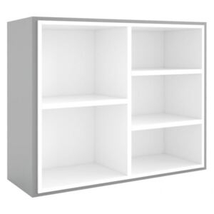 Biblioteka MODUL 800 x 1000 mm + wewnętrzny moduł, szary/biały