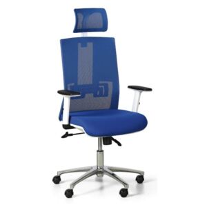 Krzesło biurowe Essen White, niebieskie