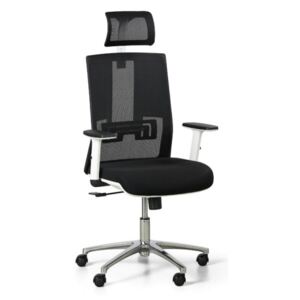 Krzesło biurowe Essen White, czarne