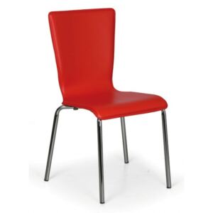 Fotel do jadalni Caprio, czerwony