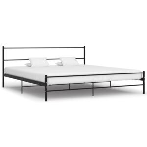 Rama łóżka VIDA XL, czarna, 200x200 cm