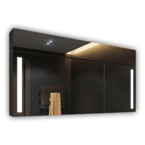 Szafka łazienkowa z lustrem LED Jasno Szary L02