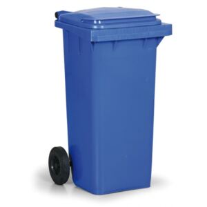Plastikowy pojemnik na odpady 120 litrów, niebieski