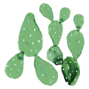 Zestaw 2 naklejek ściennych Dekornik Green Cacti