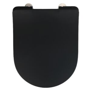 Czarna deska sedesowa Wenko Sedilo Black, 45,2x36,2 cm