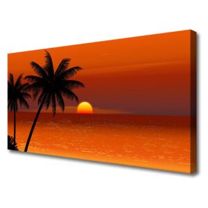 Obraz na Płótnie Palma Morze Słońce Krajobraz