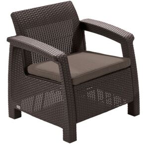 Krzesło ogrodowe CORFU - kolor brązowy