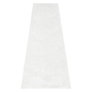 Biały dywan Shaggy 67x230 cm, super miękki