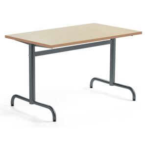 Stół PLURAL, 1200x700x720 mm, linoleum, beżowy, antracyt