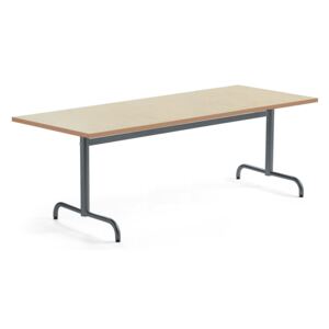 Stół PLURAL, 1800x800x720 mm, linoleum, beżowy, antracyt
