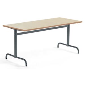 Stół PLURAL, 1600x700x720 mm, linoleum, beżowy, antracyt