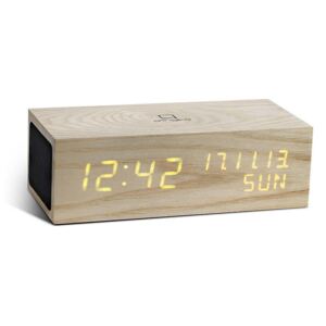 Głośnik Oak Click Clock z budzikiem z pomarańczowym LED