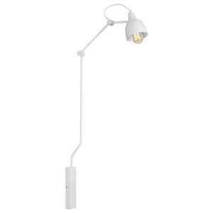 Kinkiet LAMPA ścienna ADX 814 C regulowana OPRAWA metalowy reflektorek na wysięgniku biała