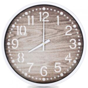 Zegar ścienny stylizowany na drewniany, 30,5 cm