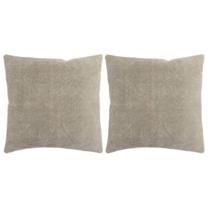 Poduszki ręcznie wykonane, 2 szt., 45 x 45 cm, taupe