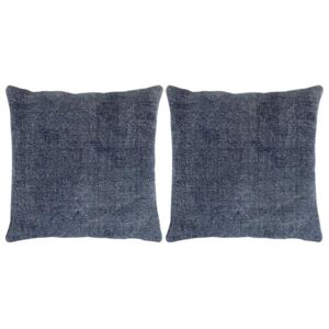 Poduszki ręcznie wykonane, 2 szt., 45 x 45 cm, niebieskie