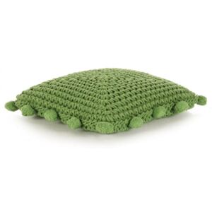 Poduszka podłogowa, kwadratowa, bawełna, 50x50 cm, zielona