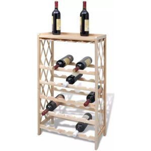 Drewniany stojak na 25 butelek wina