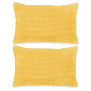 Poduszki ozdobne, 2 szt., welur, 40x60 cm, żółty