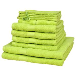 Komplet 12 ręczników, bawełna, 500 g/m², zielone jabłuszko