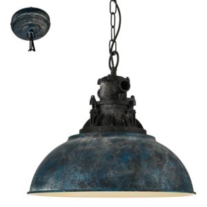 Lampa wisząca EGLO Grantham, 60 W, E27, niebieska, 110x37x37 cm