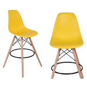 Krzesło barowe HK-CAPRI żółte