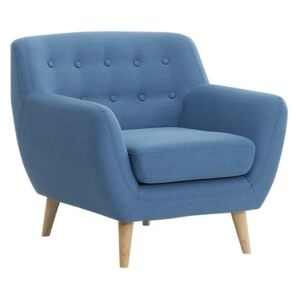 Fotel tapicerowany niebieski MOTALA