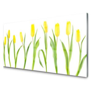 Panel Szklany Żółte Tulipany Kwiaty